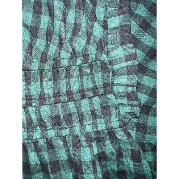 Haptics Blouse Green Black Cotton 3x‎ Long Slv NWT - Picture 4 of 11